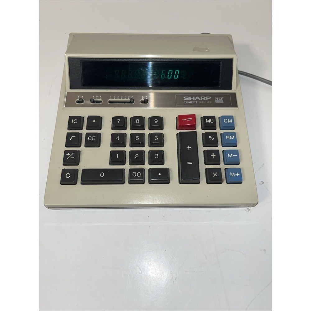 VTG Sharp Compet QS-1122A 10 Digit Desktop Electronic Calculating Machine